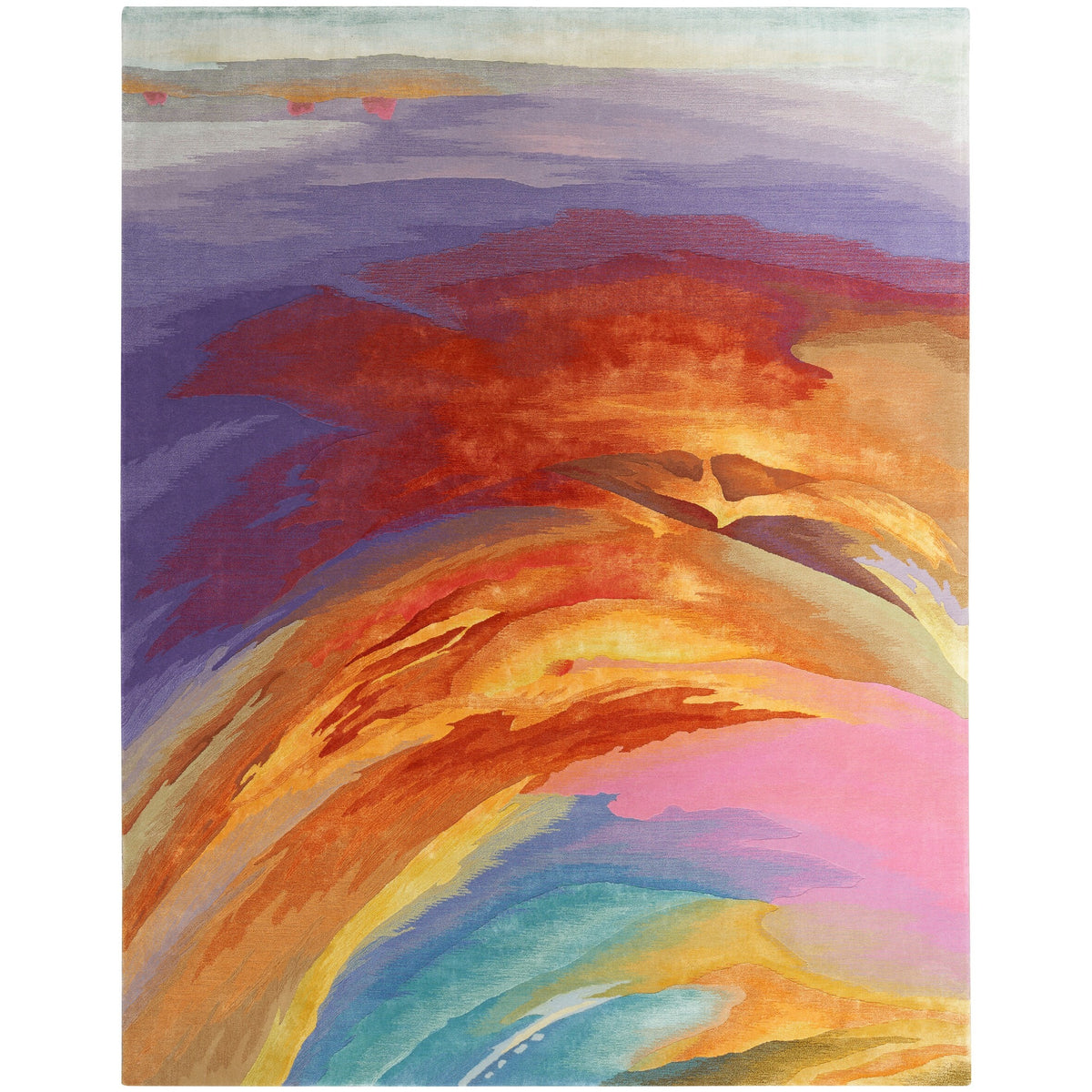 Nourison Prismatic Modern Abstract Sunset Watercolor Area Rug
