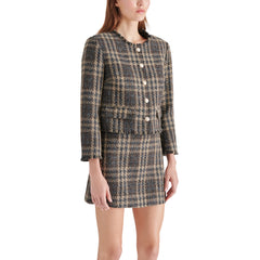 Steve Madden Cropped Tweed Jacket