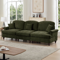 GDFStudio - Elegant Mid Century 3-Seater 107" Chenille Sofa with Flared Arms