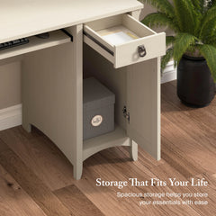 Bush Home Salinas Small Computer Desk with Storage Hutch