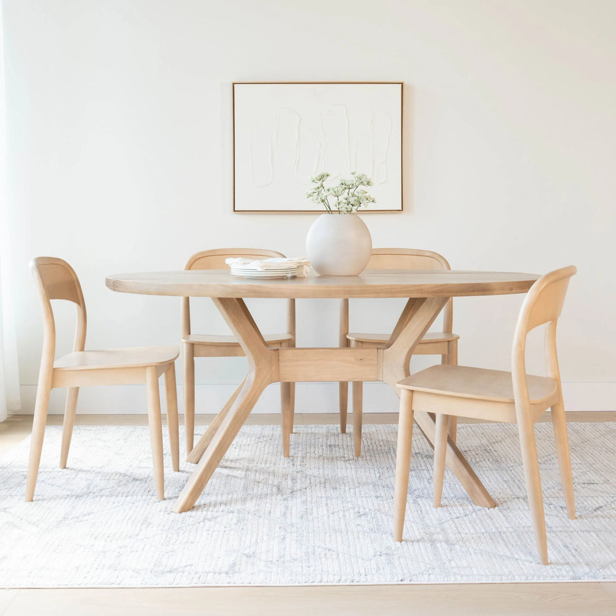 Solid Wood Oval 62" Dining Table