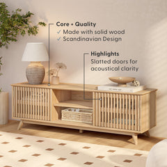 Plank and Beam Mid-Century Modern TV Stand