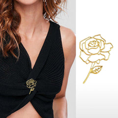 Crystal Rose Flower Brooch Pins for Women Elegant Enamel Rhinestone Pearl Floral Brooches Pin Fashion Jewelry Brooch for Women Gift