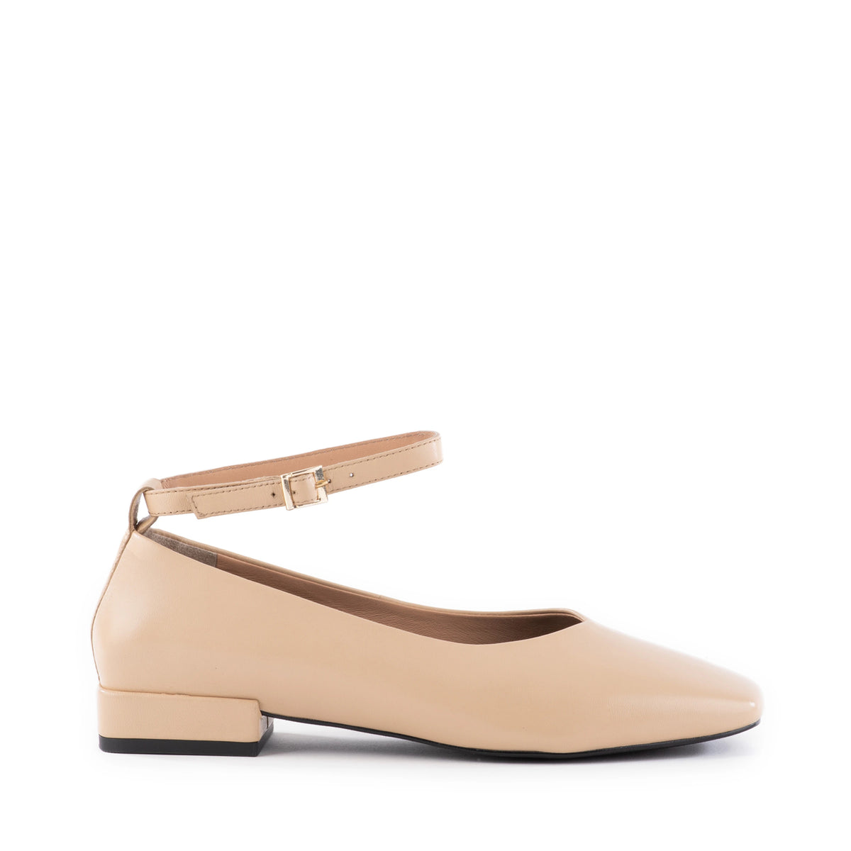 Seychelles Pumpkin Leather Ankle-Strap Flat