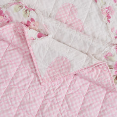 Greenland Home Fashions Veronica's Hearts 50"x60" Ruffled Cotton Throw Quilt