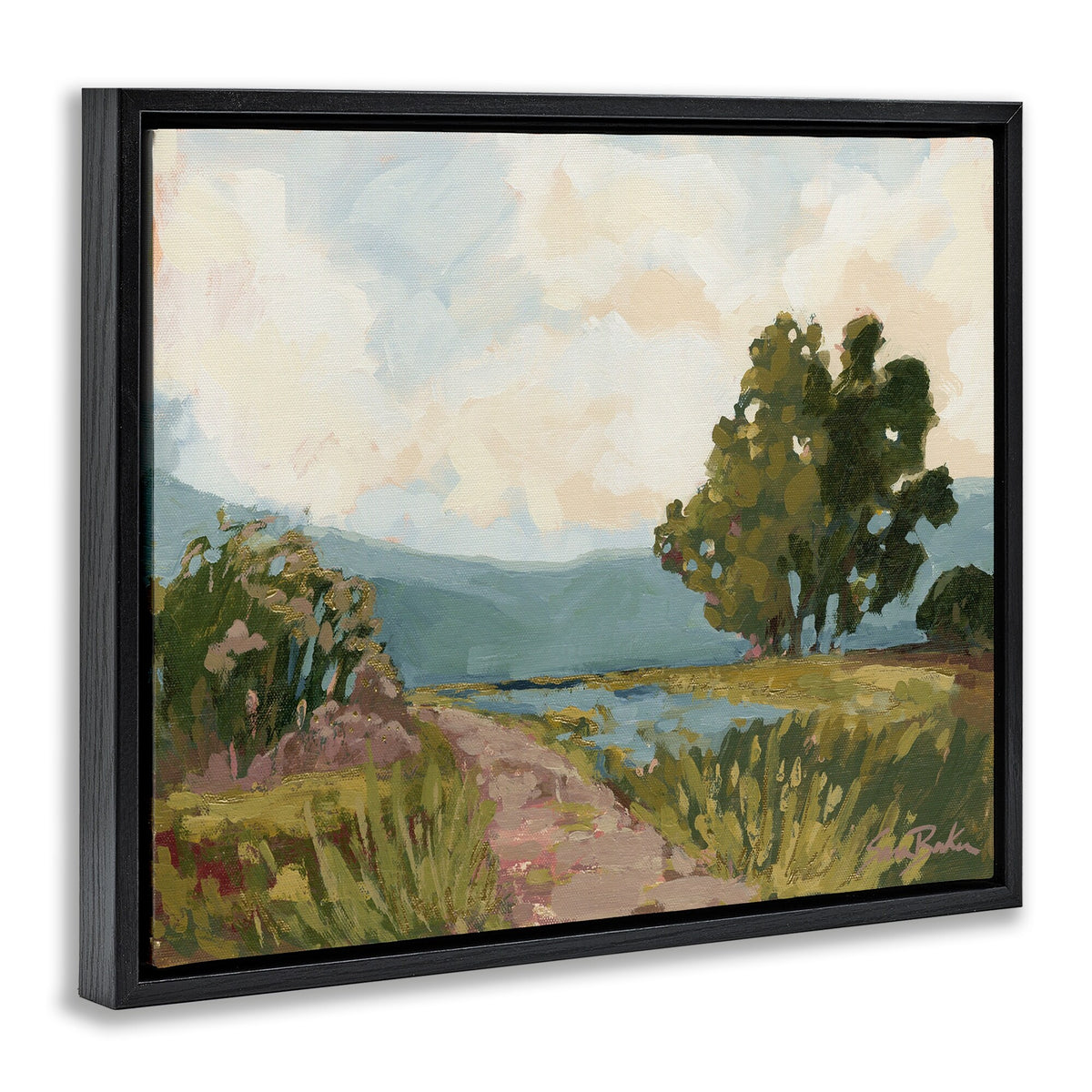 Stupell Path to Distant Countryside Framed Floater Canvas Wall Art Design By Sara Baker