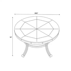 Linon Franklin Industrial Round Coffee Table