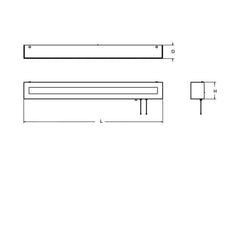Hayes 3-feet Satin Nickel LED Overbed Fixture, White Acrylic Shade