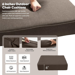 Pocassy 22"x24"x6" Inch Thick Cushions Indoor Outdoor Pillows Cushion