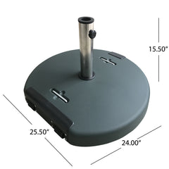 Mota Outdoor Umbrella Base with Stainless Steel Collar by Christopher Knight Home - 25.5" W x 24" D x 15.5" H