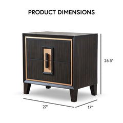 Furniture of America Nyx Modern Espresso Solid Wood Nightstand (Set of 2)