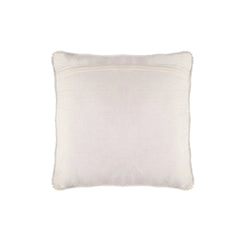 HGTV Home Collection White Boho beaded pillow, White, 18 in