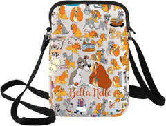 BWWKTOP Lady Dog Crossbody Bag Tramp Fans Gift Bella Notte Shoulder Bag Lady & Tramp Merchandise (Bella Notte BG)