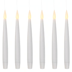 LED Flameless Flickering Floating Halloween Taper Candles - 6" - Set of 6